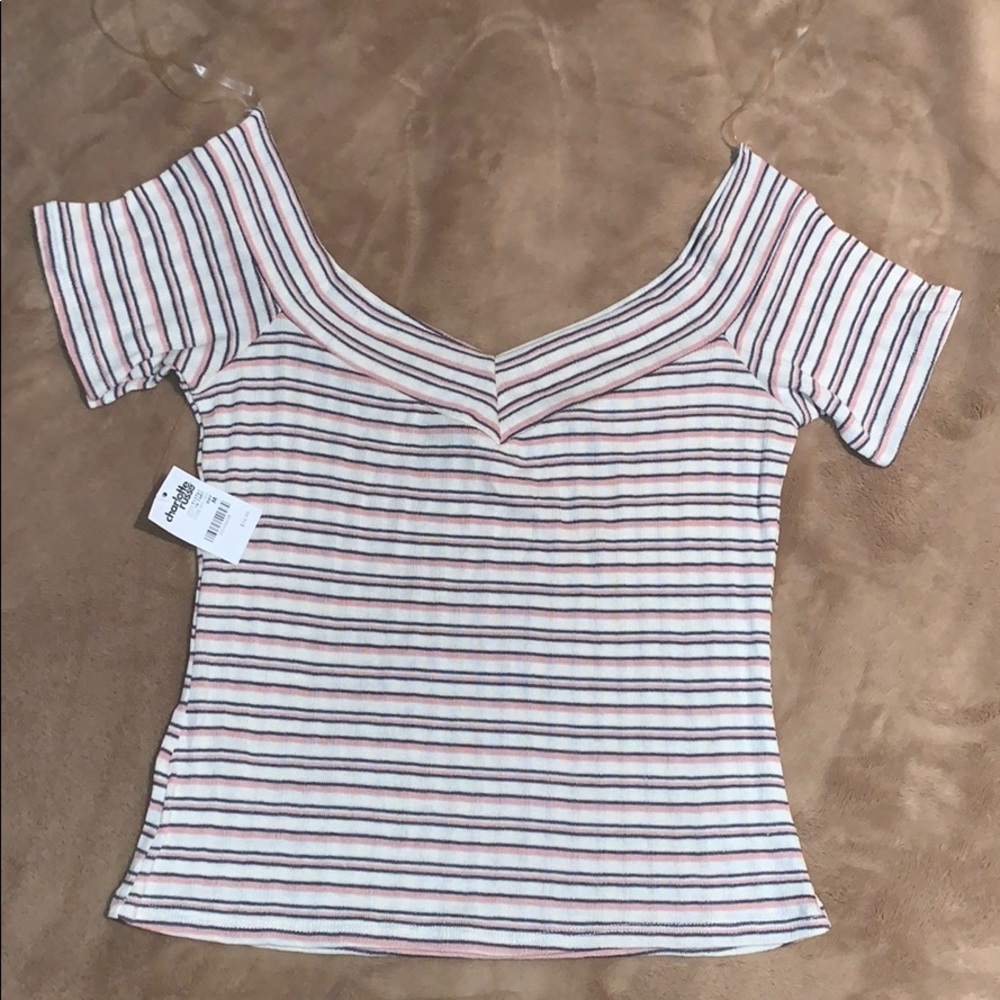 Off the shoulder CHARLOTTE RUSSE shirt
